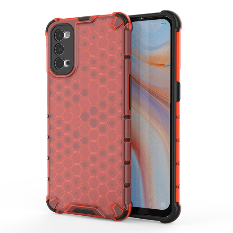 For OPPO Reno4 5G Shockproof Honeycomb PC + TPU Protective Case