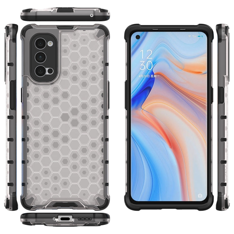For OPPO Reno4 Pro 5G Shockproof Honeycomb PC + TPU Protective Case