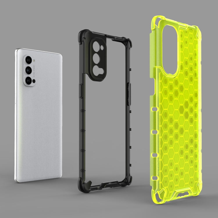 For OPPO Reno4 Pro 5G Shockproof Honeycomb PC + TPU Protective Case