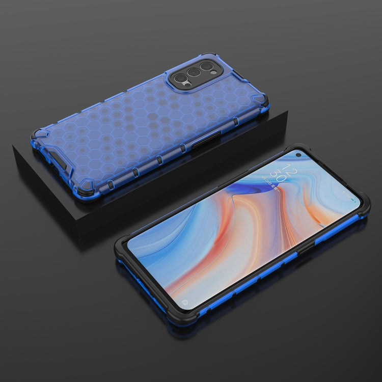 For OPPO Reno4 Pro 5G Shockproof Honeycomb PC + TPU Protective Case