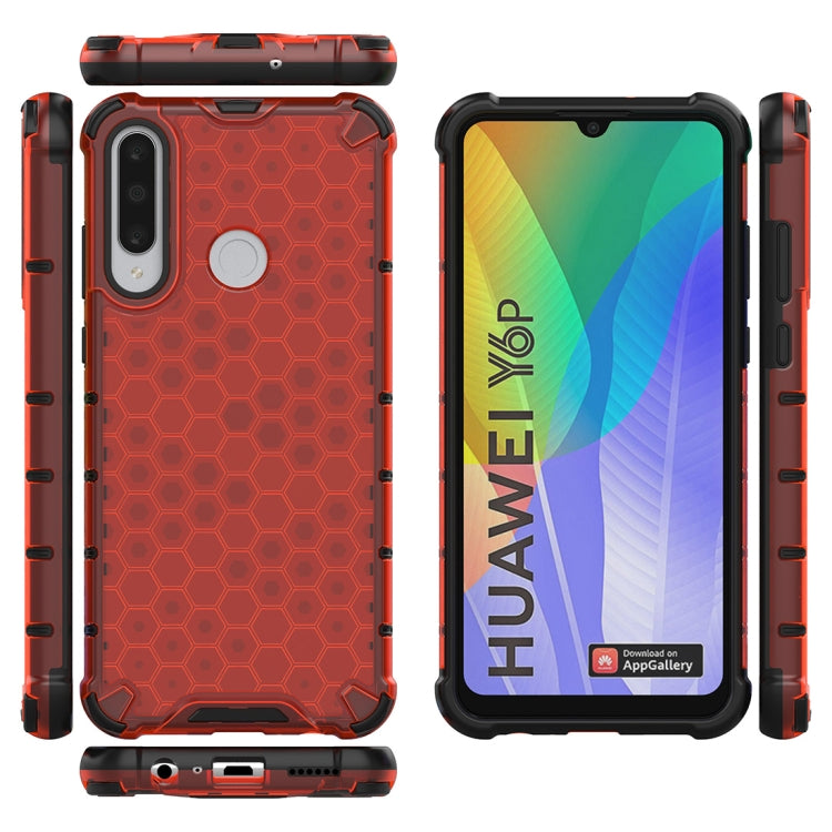 For Huawei Y6p Shockproof Honeycomb PC + TPU Protective Case
