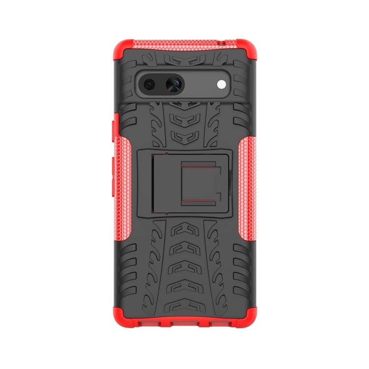 For Google Pixel 7a Tire Texture TPU + PC Phone Case with Holder