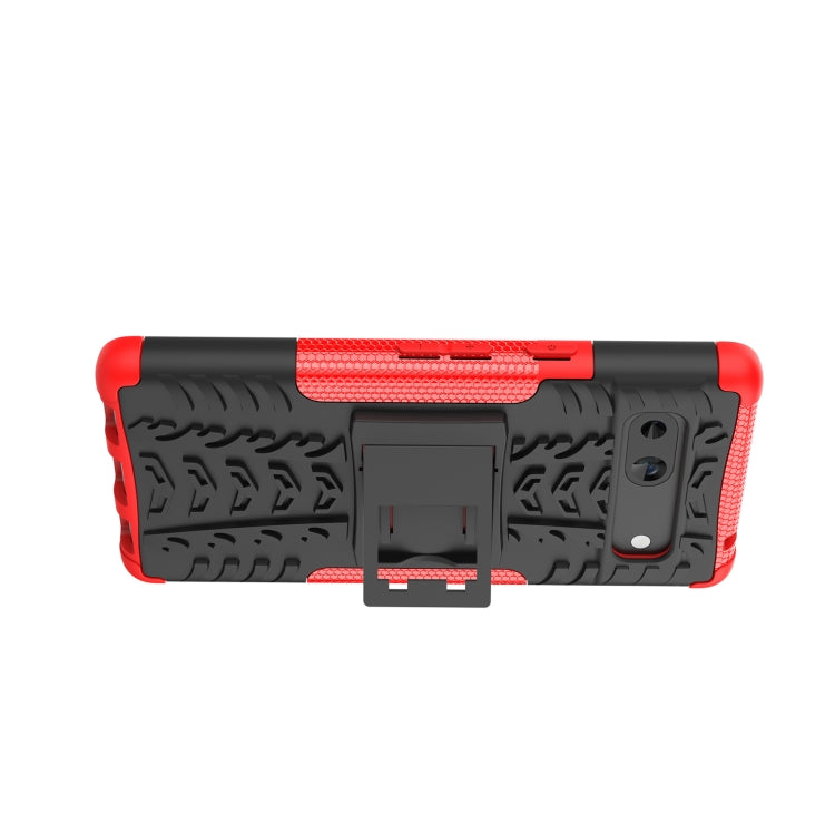 For Google Pixel 7a Tire Texture TPU + PC Phone Case with Holder