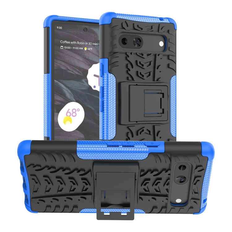 For Google Pixel 7a Tire Texture TPU + PC Phone Case with Holder