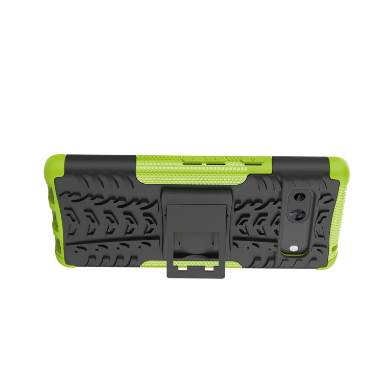 For Google Pixel 7a Tire Texture TPU + PC Phone Case with Holder