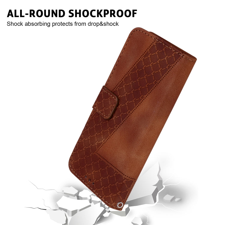 For Wiko Y82 7-shaped Embossed Leather Phone Case