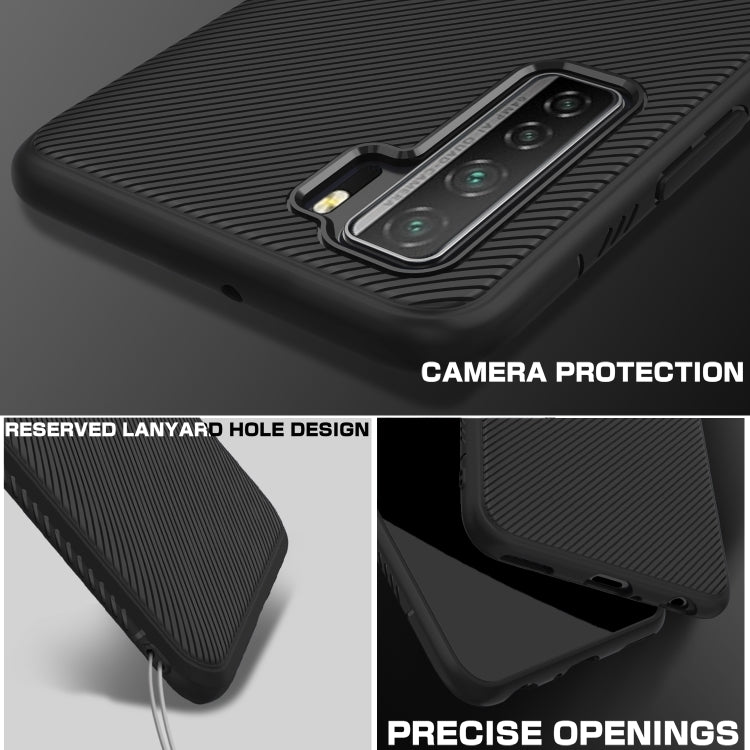 For Huawei P40 Lite 5G Lenuo Leshen Series Stripe Texture TPU Case