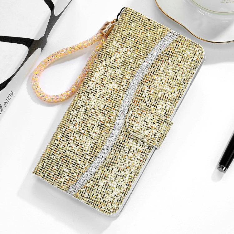 For Xiaomi Redmi 6 / 6A Glitter Powder Horizontal Flip Leather Case with Card Slots & Holder & Lanyard
