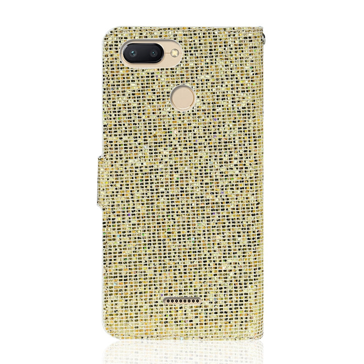 For Xiaomi Redmi 6 / 6A Glitter Powder Horizontal Flip Leather Case with Card Slots & Holder & Lanyard