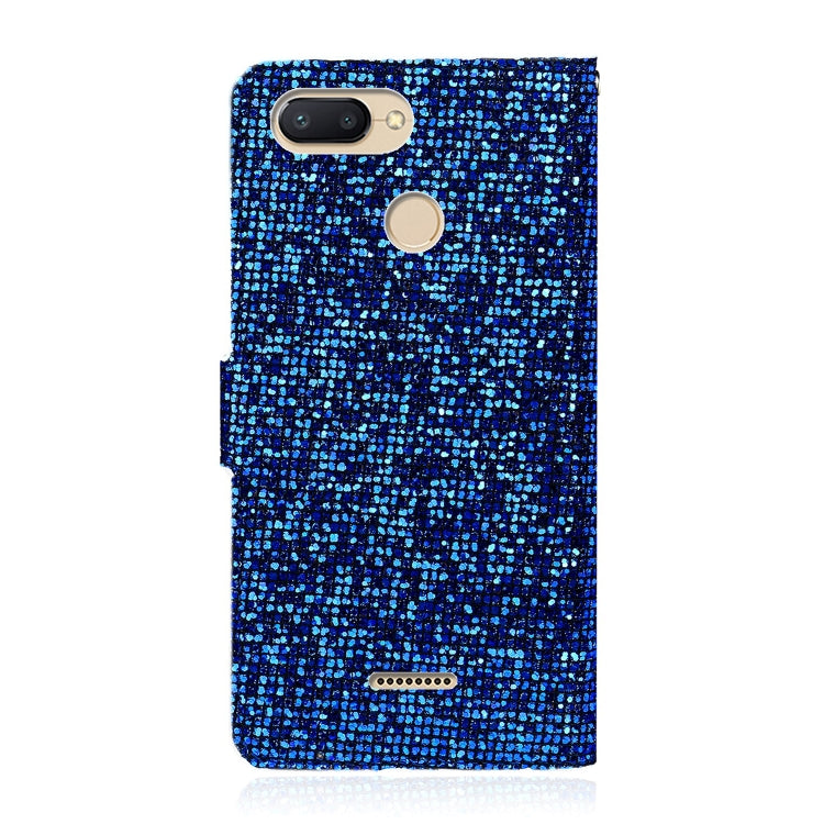 For Xiaomi Redmi 6 / 6A Glitter Powder Horizontal Flip Leather Case with Card Slots & Holder & Lanyard