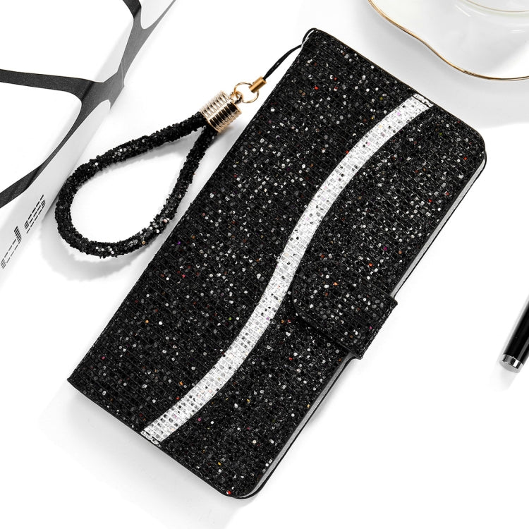 For Xiaomi Redmi 7A Glitter Powder Horizontal Flip Leather Case with Card Slots & Holder & Lanyard