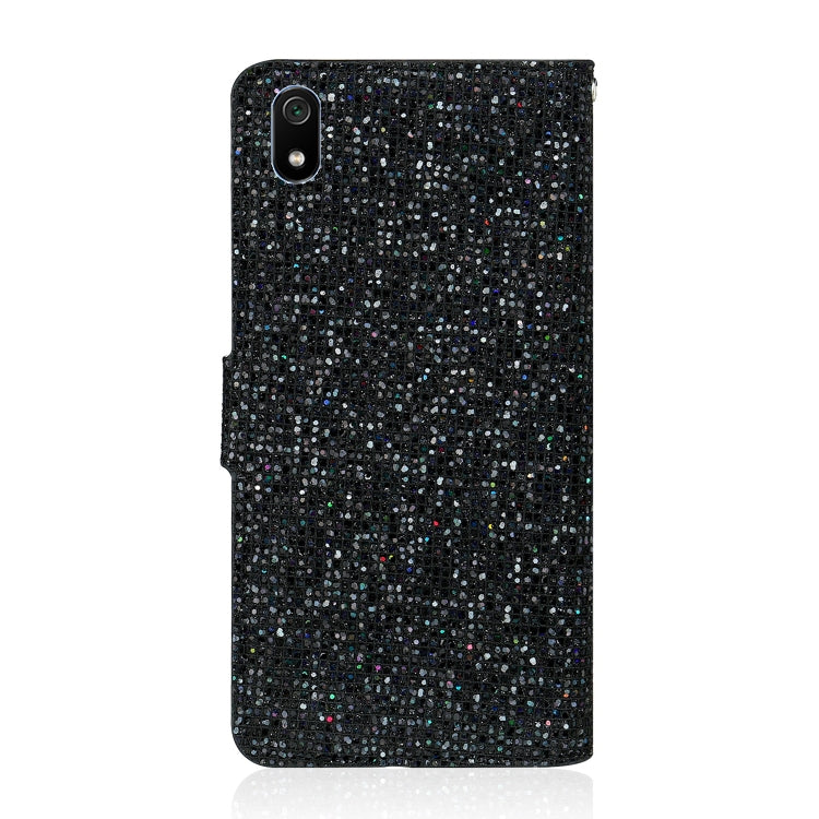 For Xiaomi Redmi 7A Glitter Powder Horizontal Flip Leather Case with Card Slots & Holder & Lanyard