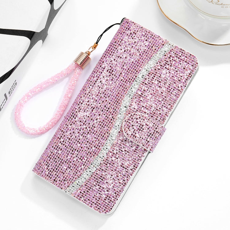 For Xiaomi Redmi 7A Glitter Powder Horizontal Flip Leather Case with Card Slots & Holder & Lanyard