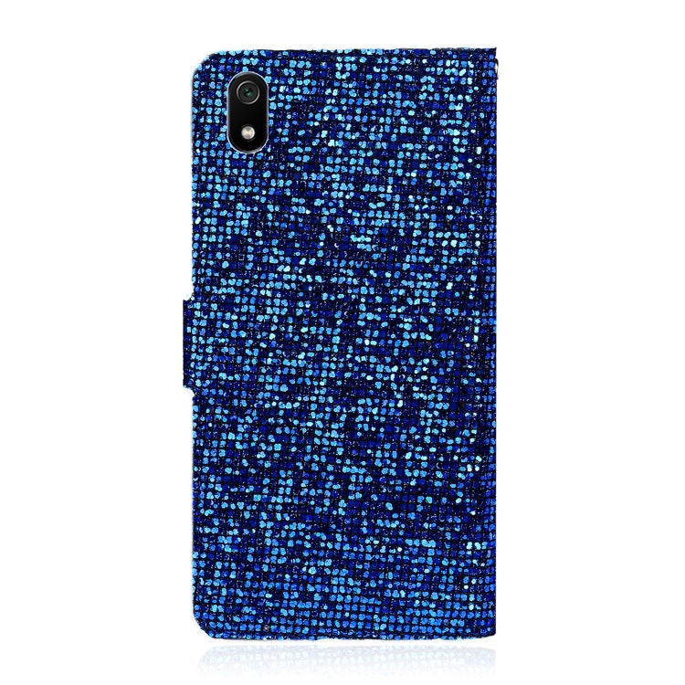 For Xiaomi Redmi 7A Glitter Powder Horizontal Flip Leather Case with Card Slots & Holder & Lanyard