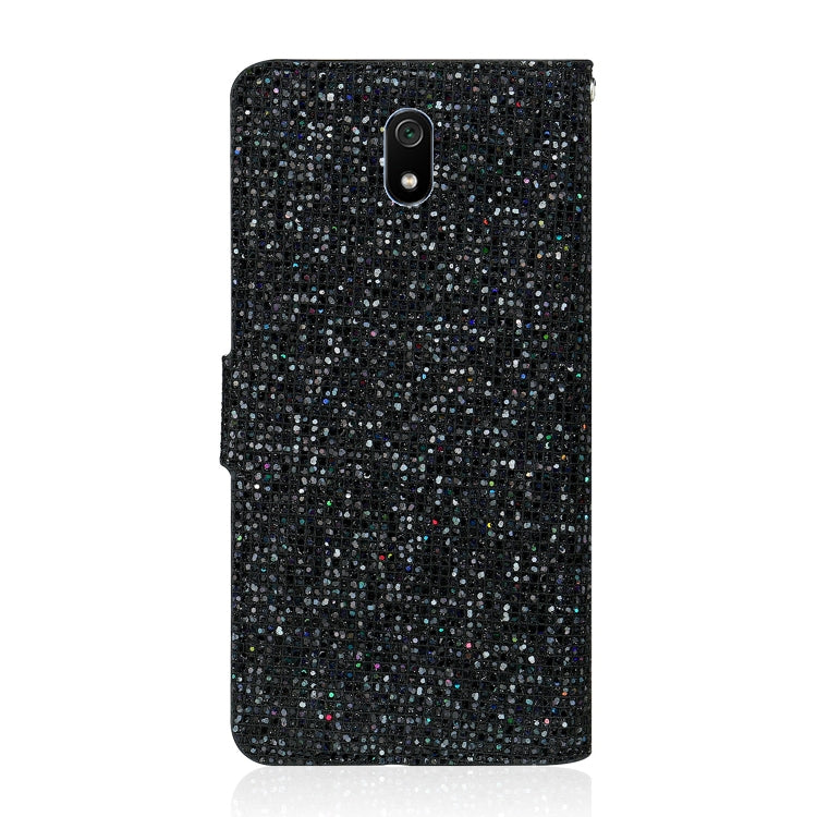 For Xiaomi Redmi 8A Glitter Powder Horizontal Flip Leather Case with Card Slots & Holder & Lanyard