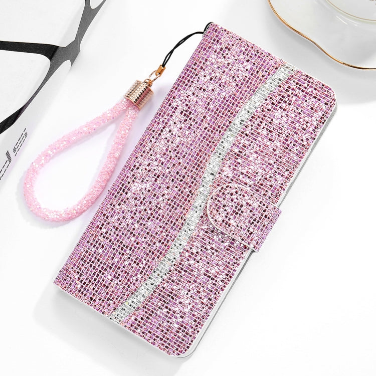 For Xiaomi Redmi 8A Glitter Powder Horizontal Flip Leather Case with Card Slots & Holder & Lanyard