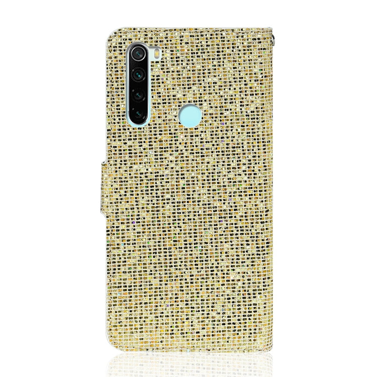 For Xiaomi Redmi Note 8 Glitter Powder Horizontal Flip Leather Case with Card Slots & Holder & Lanyard