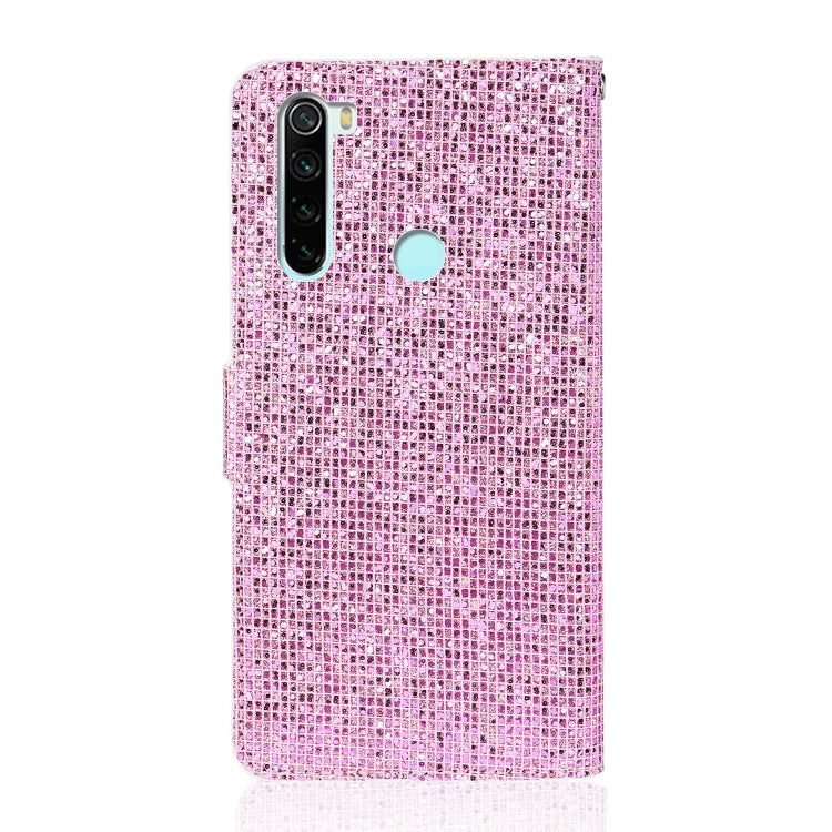 For Xiaomi Redmi Note 8 Glitter Powder Horizontal Flip Leather Case with Card Slots & Holder & Lanyard