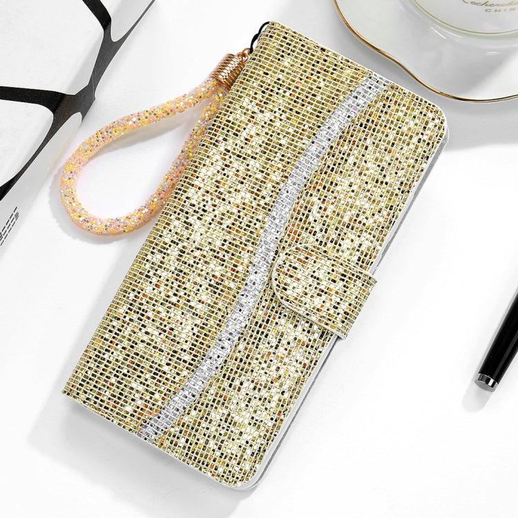 For Xiaomi Redmi Note 8 Pro Glitter Powder Horizontal Flip Leather Case with Card Slots & Holder & Lanyard