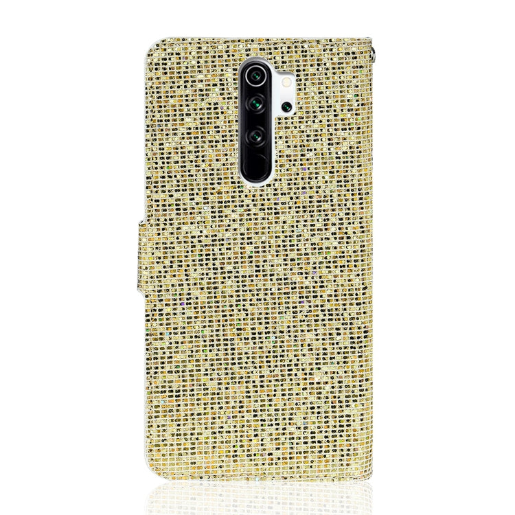 For Xiaomi Redmi Note 8 Pro Glitter Powder Horizontal Flip Leather Case with Card Slots & Holder & Lanyard