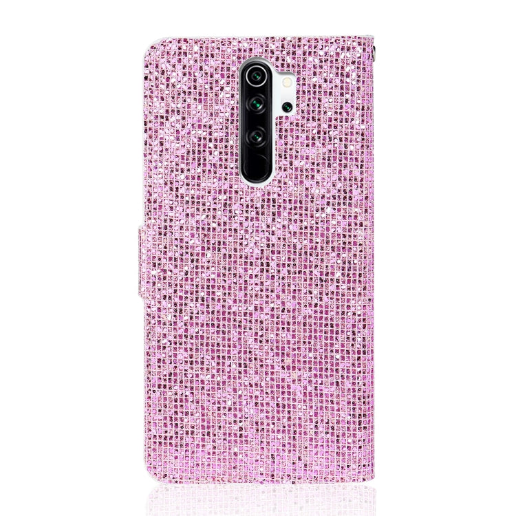 For Xiaomi Redmi Note 8 Pro Glitter Powder Horizontal Flip Leather Case with Card Slots & Holder & Lanyard
