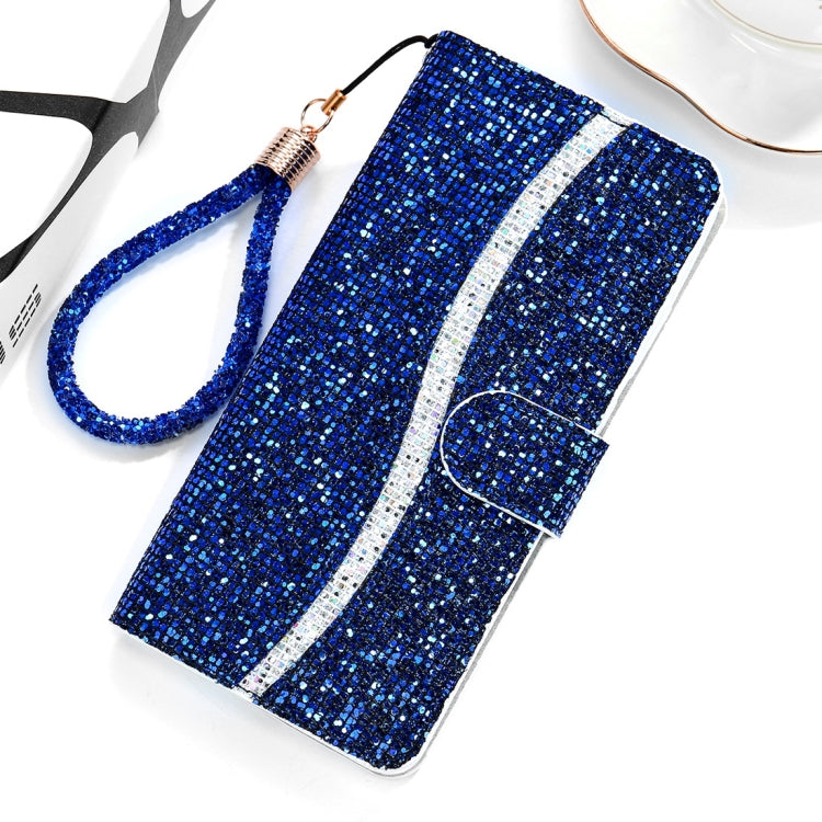 For Xiaomi Redmi Note 8 Pro Glitter Powder Horizontal Flip Leather Case with Card Slots & Holder & Lanyard