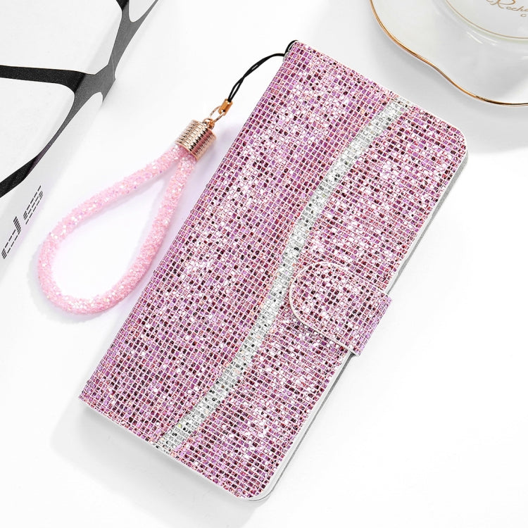 For Xiaomi Redmi Note 8T Glitter Powder Horizontal Flip Leather Case with Card Slots & Holder & Lanyard