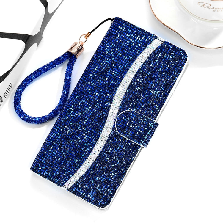 For Xiaomi Redmi Note 8T Glitter Powder Horizontal Flip Leather Case with Card Slots & Holder & Lanyard