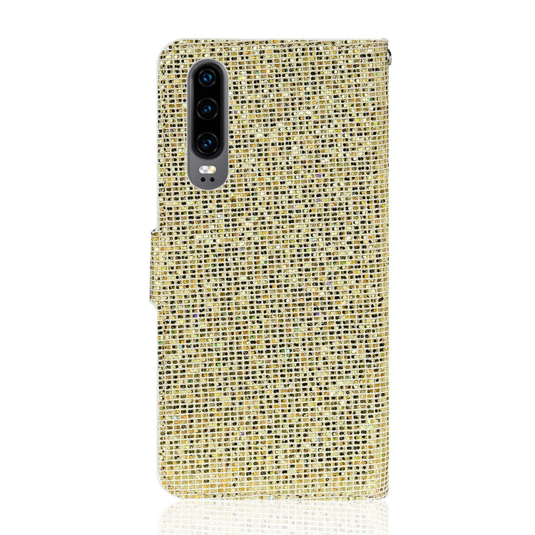 For Huawei P30 Glitter Powder Horizontal Flip Leather Case with Card Slots & Holder & Lanyard