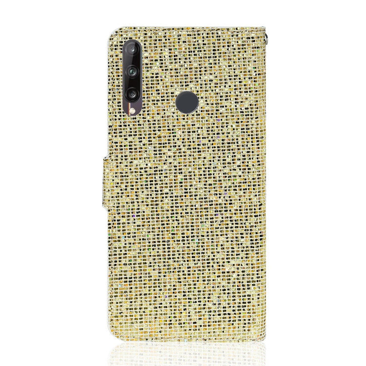 For Huawei P40 Lite E Glitter Powder Horizontal Flip Leather Case with Card Slots & Holder & Lanyard