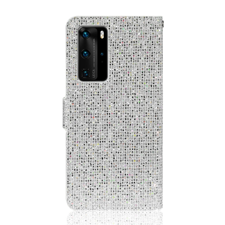 For Huawei P40 Pro Glitter Powder Horizontal Flip Leather Case with Card Slots & Holder & Lanyard