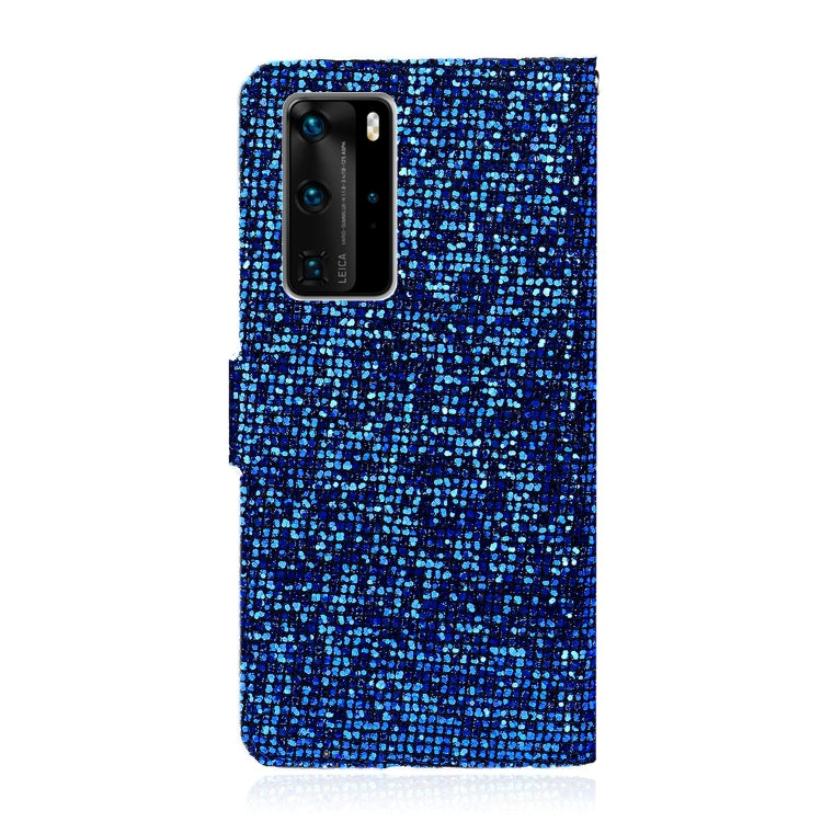 For Huawei P40 Pro Glitter Powder Horizontal Flip Leather Case with Card Slots & Holder & Lanyard