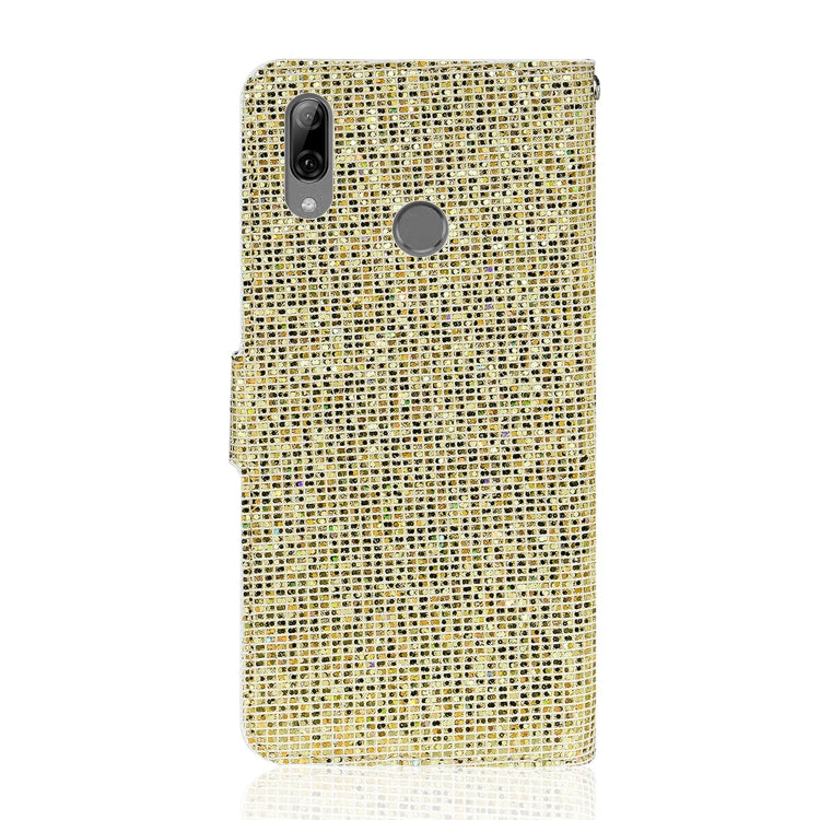 For Huawei P Smart (2019) Glitter Powder Horizontal Flip Leather Case with Card Slots & Holder & Lanyard