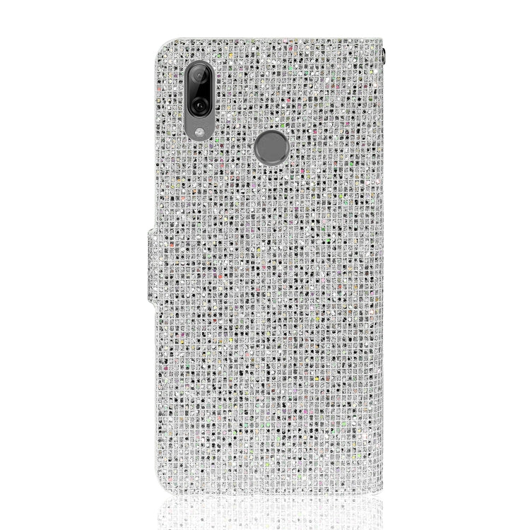 For Huawei P Smart (2019) Glitter Powder Horizontal Flip Leather Case with Card Slots & Holder & Lanyard