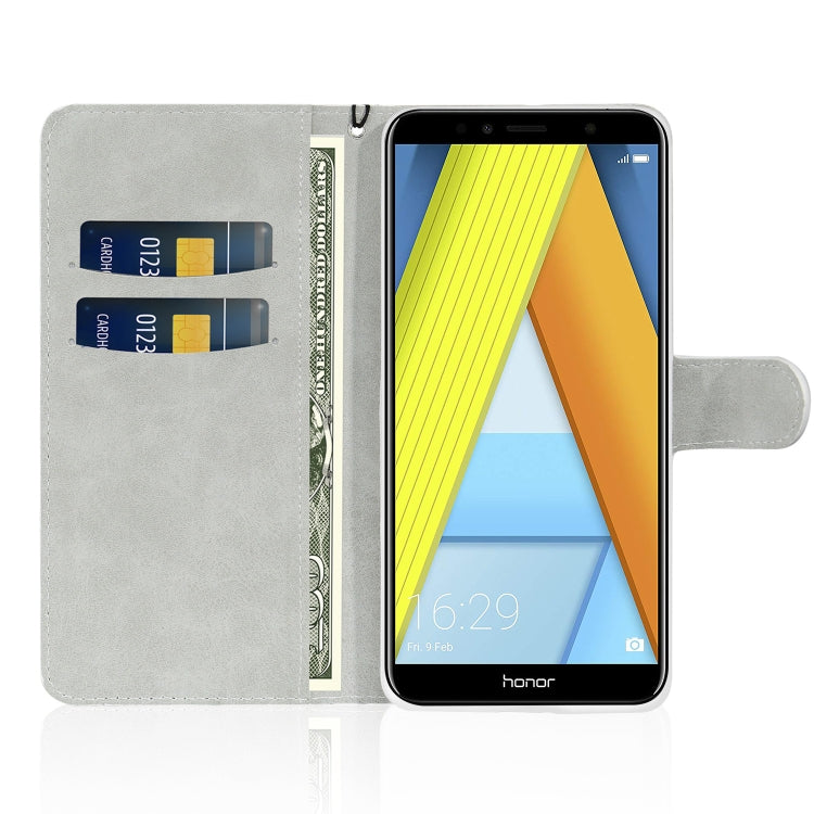 For Huawei Honor 7A Glitter Powder Horizontal Flip Leather Case with Card Slots & Holder & Lanyard