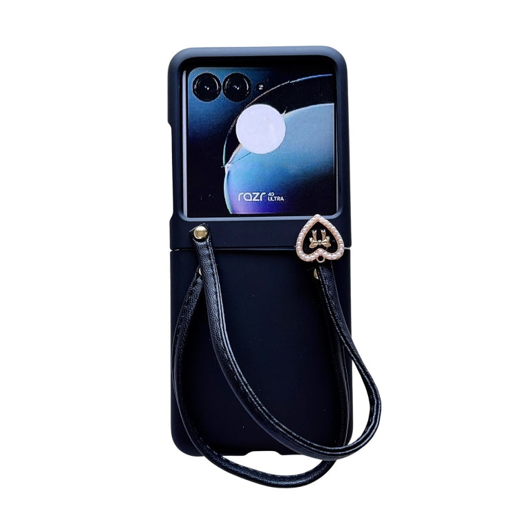For Motorola Razr 40 Ultra Skin Feel PC Portable Handbag Type Phone Case