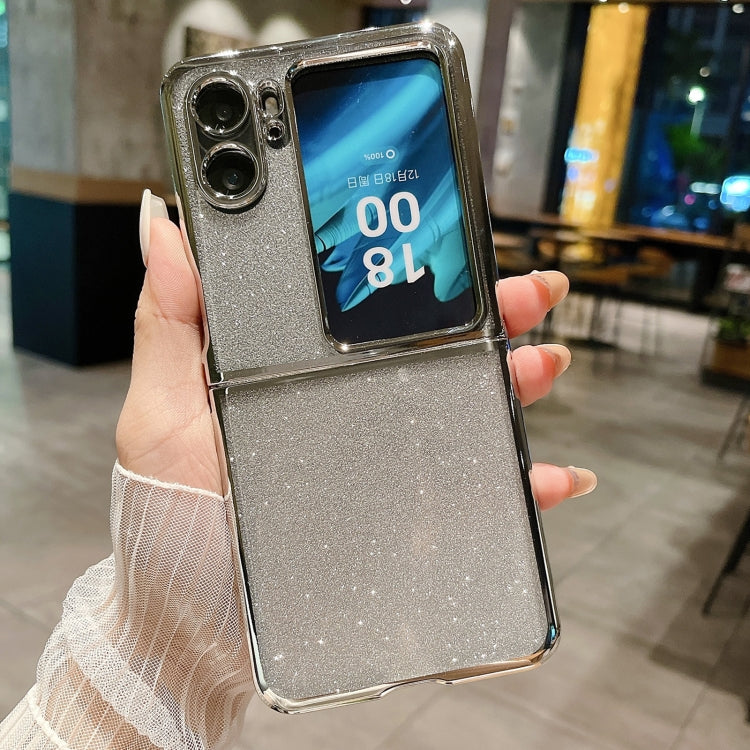 For OPPO Find N2 Flip Electroplating TPU Glitter Powder Phone Case