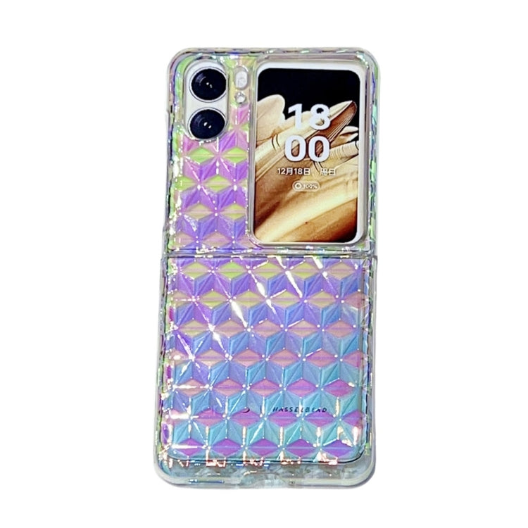 For OPPO Find N2 Flip Colorful Diamond Texture PC Phone Case