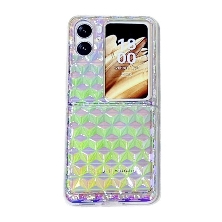 For OPPO Find N2 Flip Colorful Diamond Texture PC Phone Case
