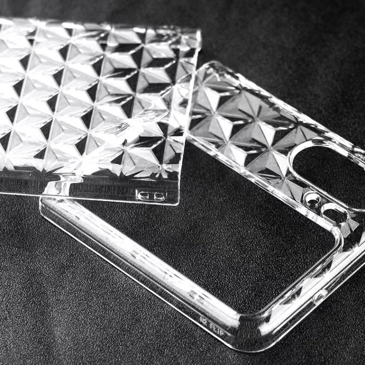 For OPPO Find N2 Flip Transparent Diamond Texture PC Phone Case