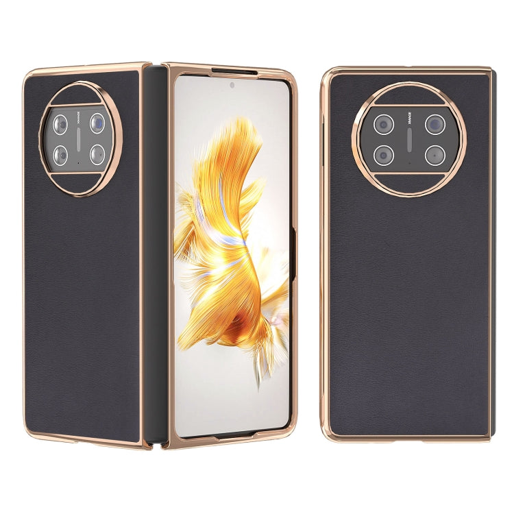 For Huawei Mate X3 Electroplating Haze Texture PU Phone Case
