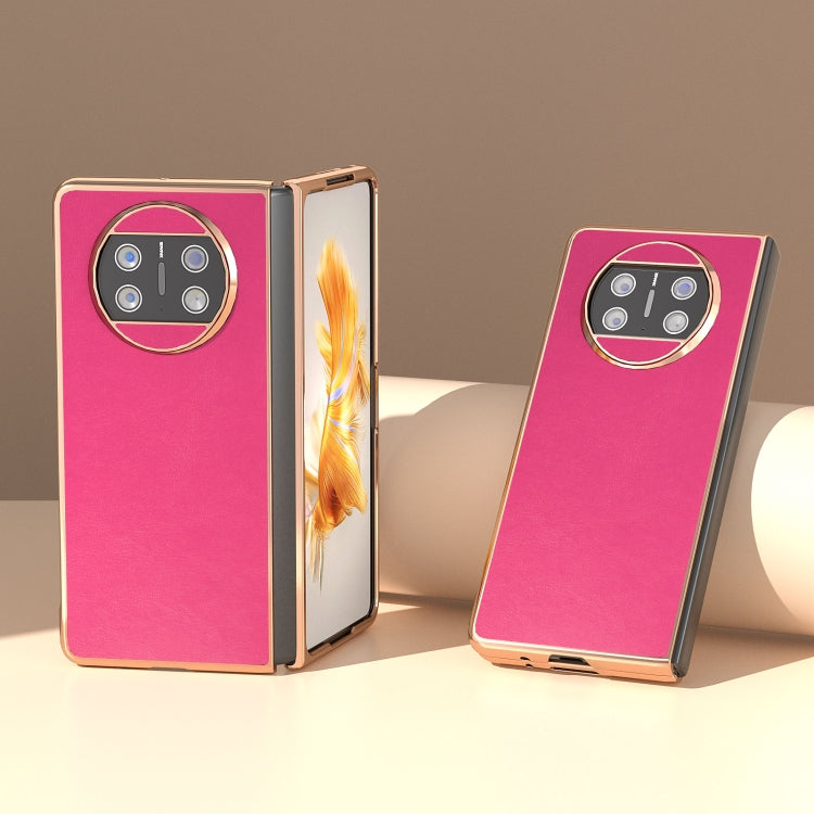 For Huawei Mate X3 Electroplating Haze Texture PU Phone Case