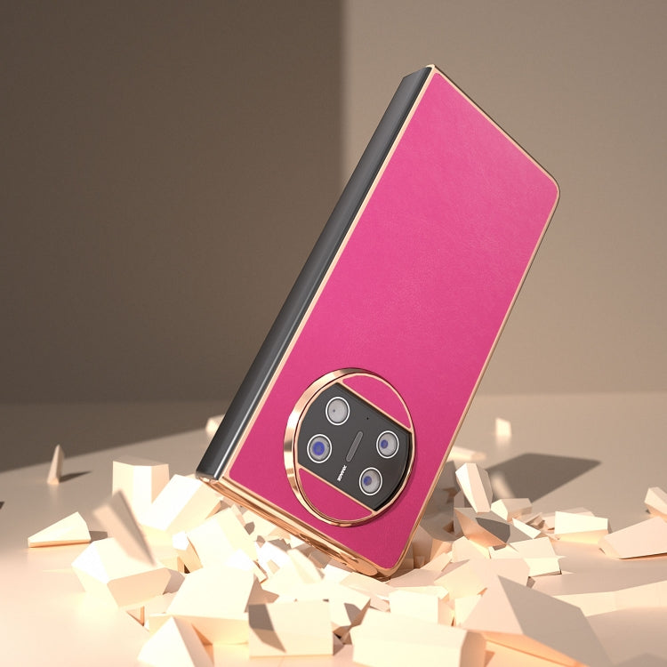 For Huawei Mate X3 Electroplating Haze Texture PU Phone Case