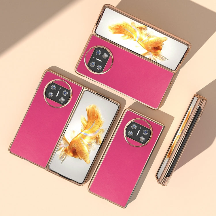 For Huawei Mate X3 Electroplating Haze Texture PU Phone Case