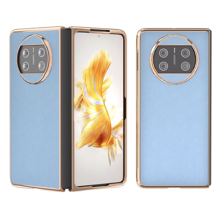 For Huawei Mate X3 Electroplating Haze Texture PU Phone Case