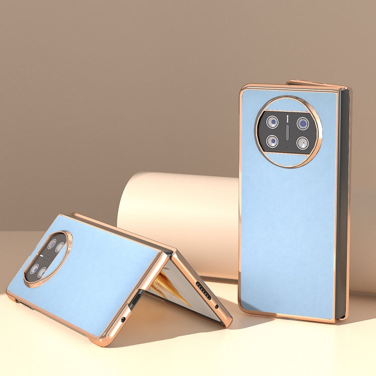 For Huawei Mate X3 Electroplating Haze Texture PU Phone Case