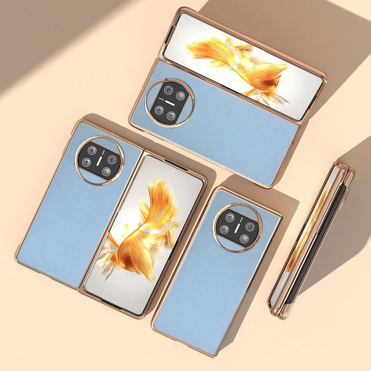 For Huawei Mate X3 Electroplating Haze Texture PU Phone Case