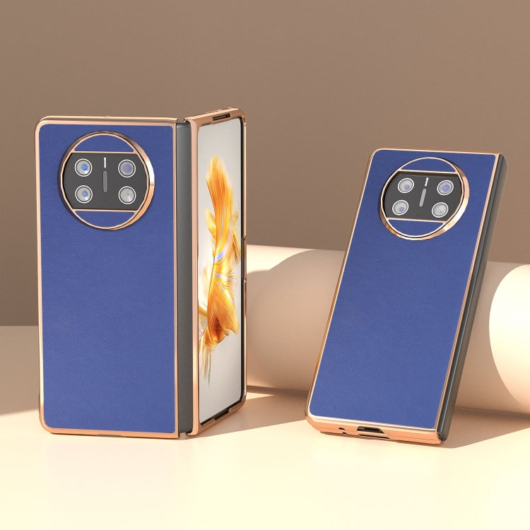 For Huawei Mate X3 Electroplating Haze Texture PU Phone Case