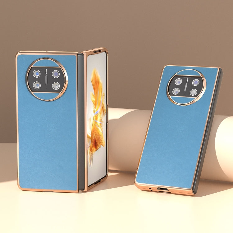 For Huawei Mate X3 Electroplating Haze Texture PU Phone Case