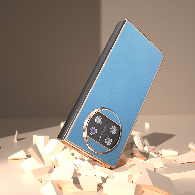 For Huawei Mate X3 Electroplating Haze Texture PU Phone Case